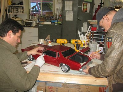 Here is a behind the scenes shot of our 1/6 scale 1973 Monte Carlo miniature car we created with working trunk for the Eminem Brisk stop motion Superbowl commercial. https://youtu.be/CCBnUx5uMqE	